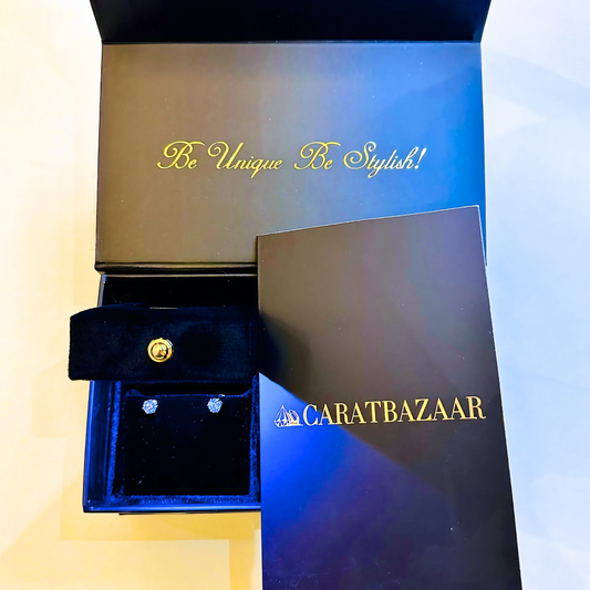 Pear Cut Lab Grown Diamond Bezel Certified Stud 18k Gold Earrings