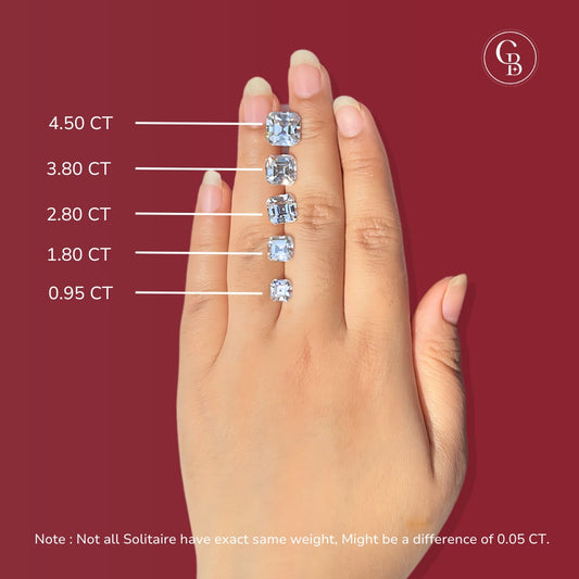 Asscher Cut Moissanite Diamond Pave 18k Gold Ring