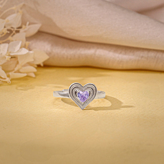 Silver Echo of Love Ring