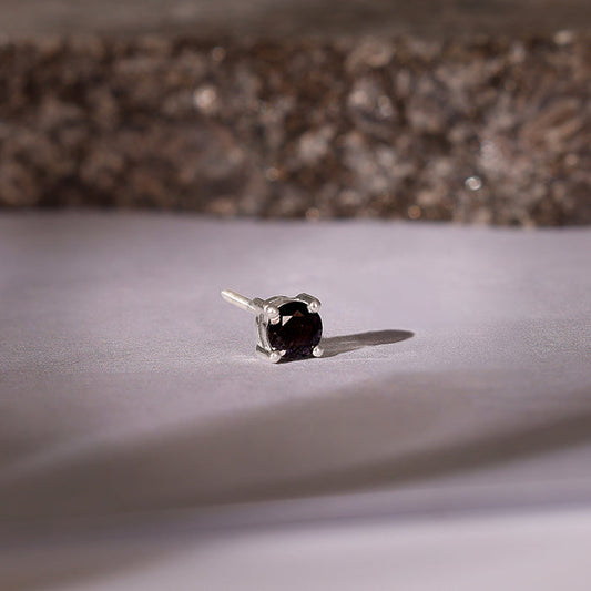 Silver Storm Edge Earring For Men